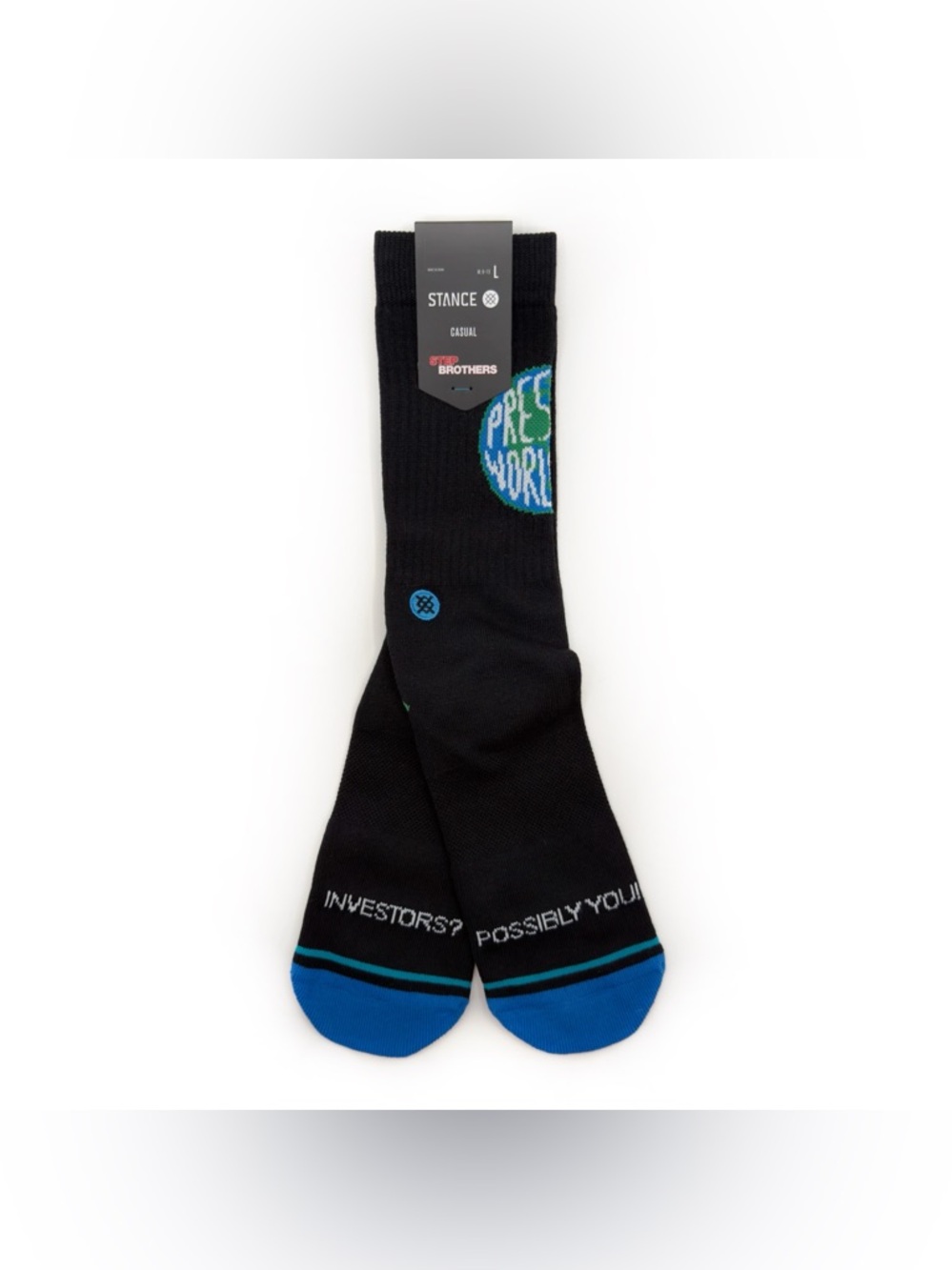 Stance Step Brothers Prestige Worldwide Crew Socks Large Mens Sizes 9-13 2000s